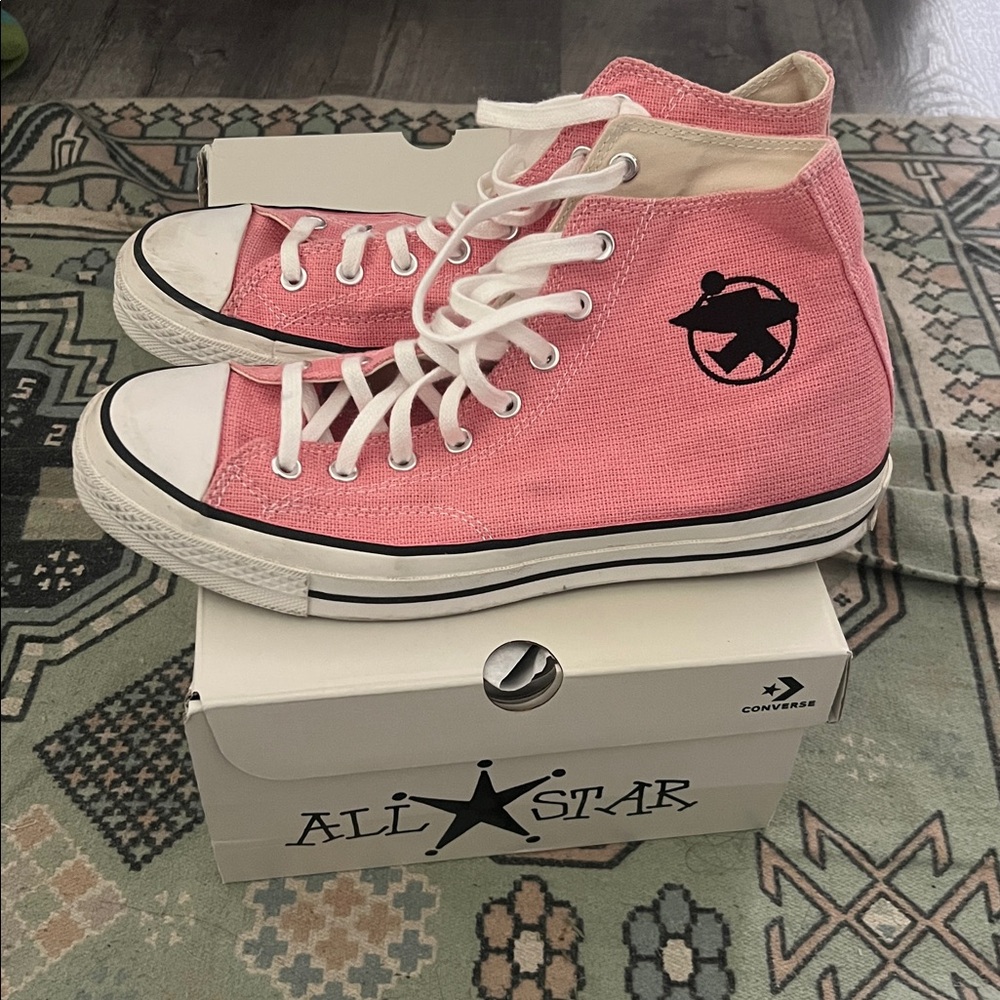 Converse X Stussy Pink Canvas High-Tops